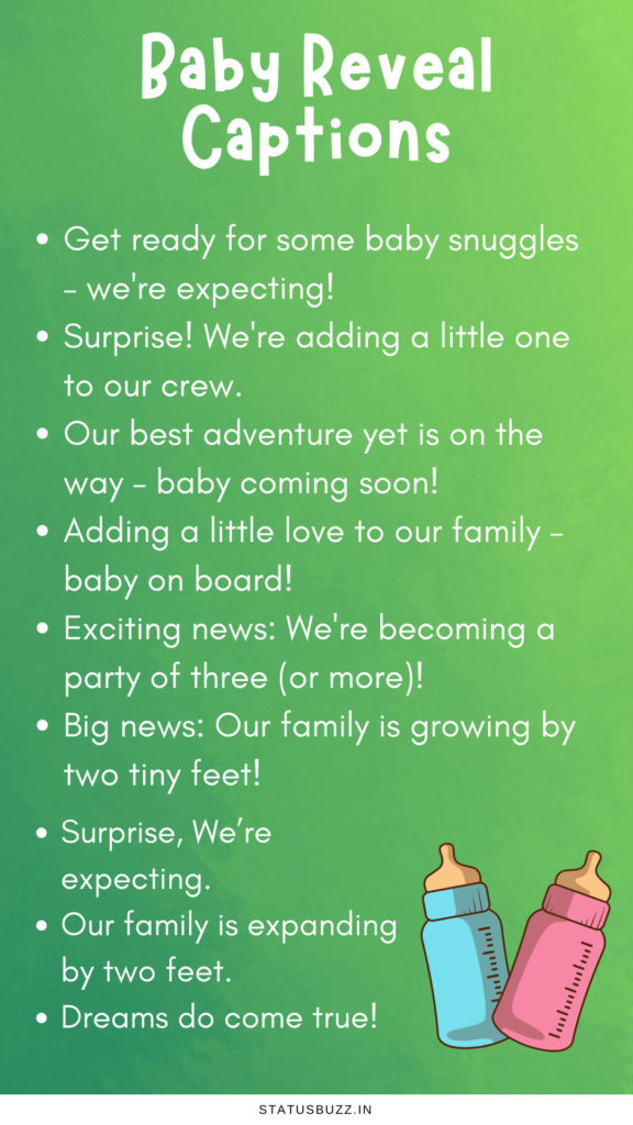 baby announcement captions