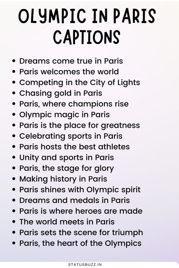 olympic in paris captions