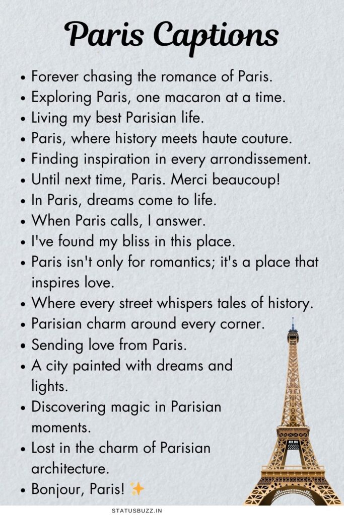 paris captions