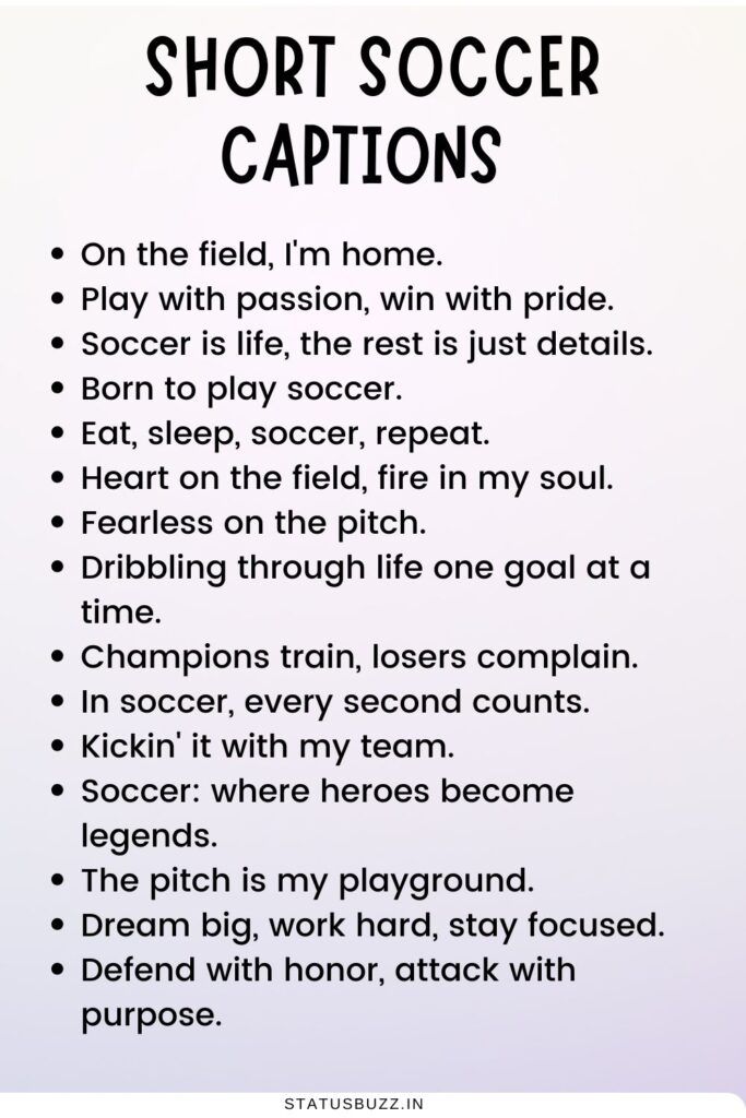 soccer captions