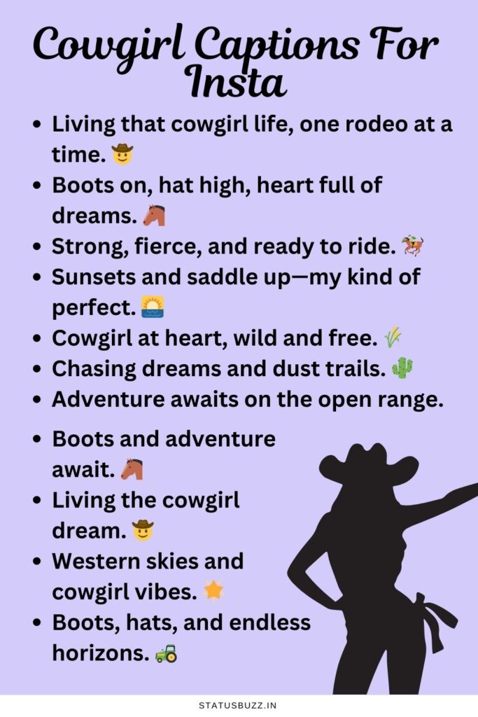 cowgirl captions for insta