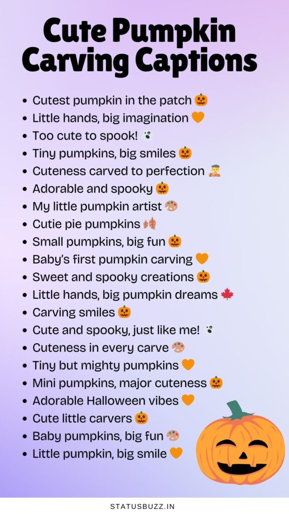 Cute Pumpkin Carving Captions