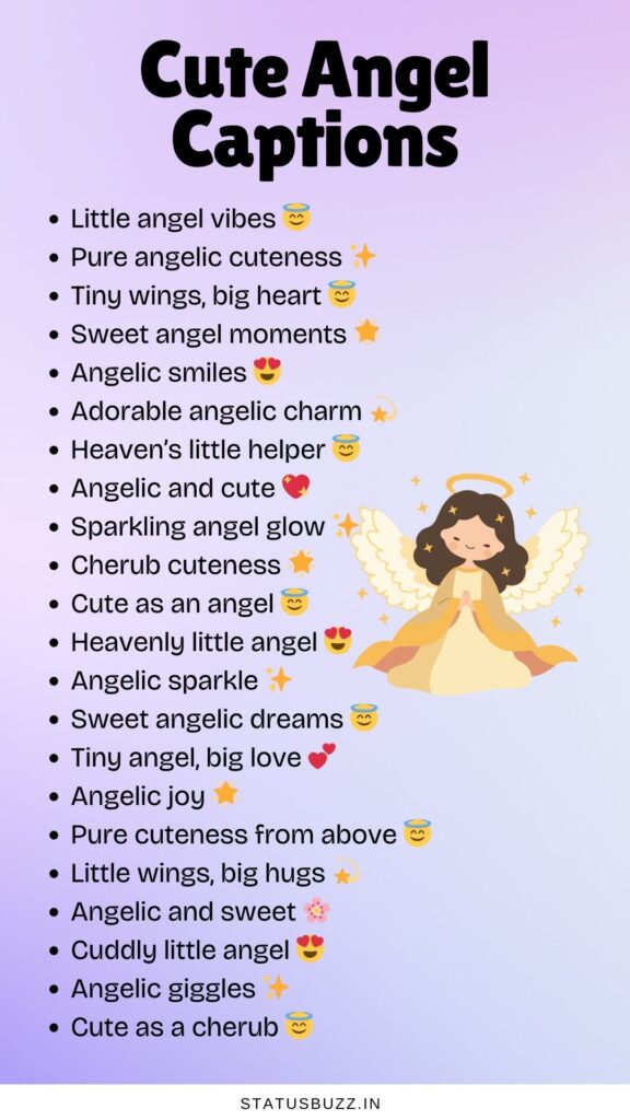 cute angel captions