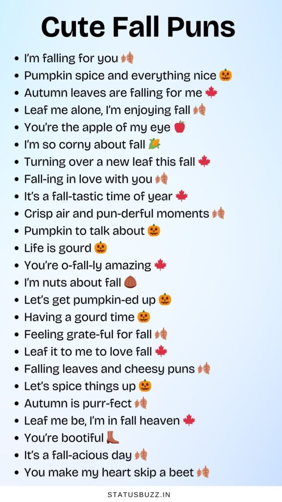 cute fall puns