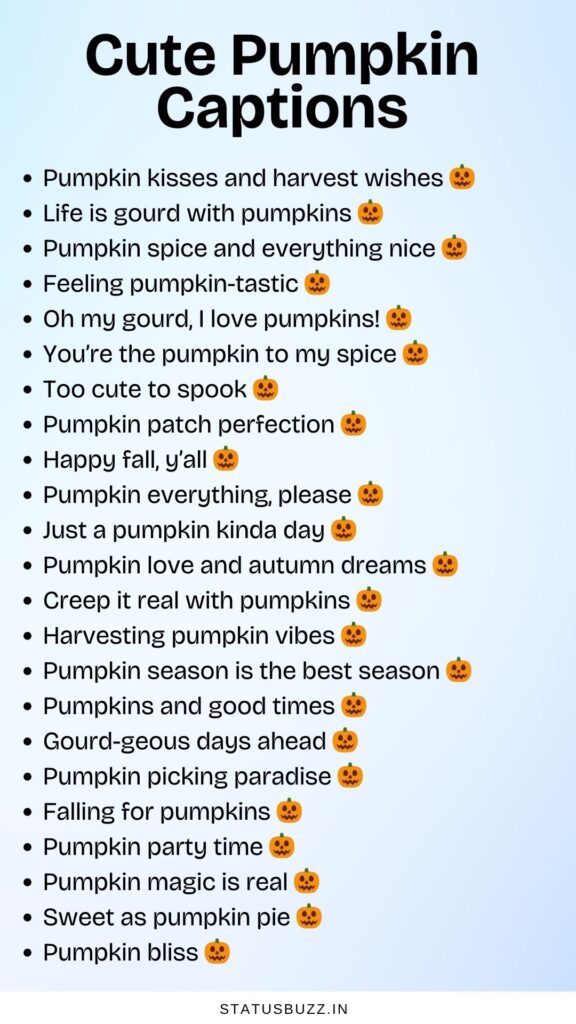 cute pumpkin captions