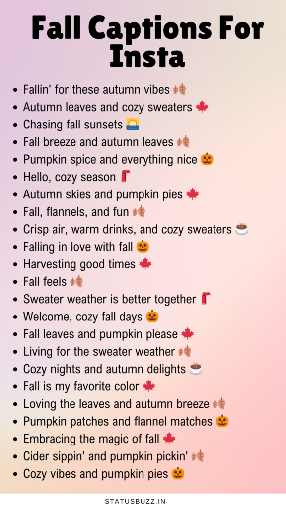 fall captions for insta