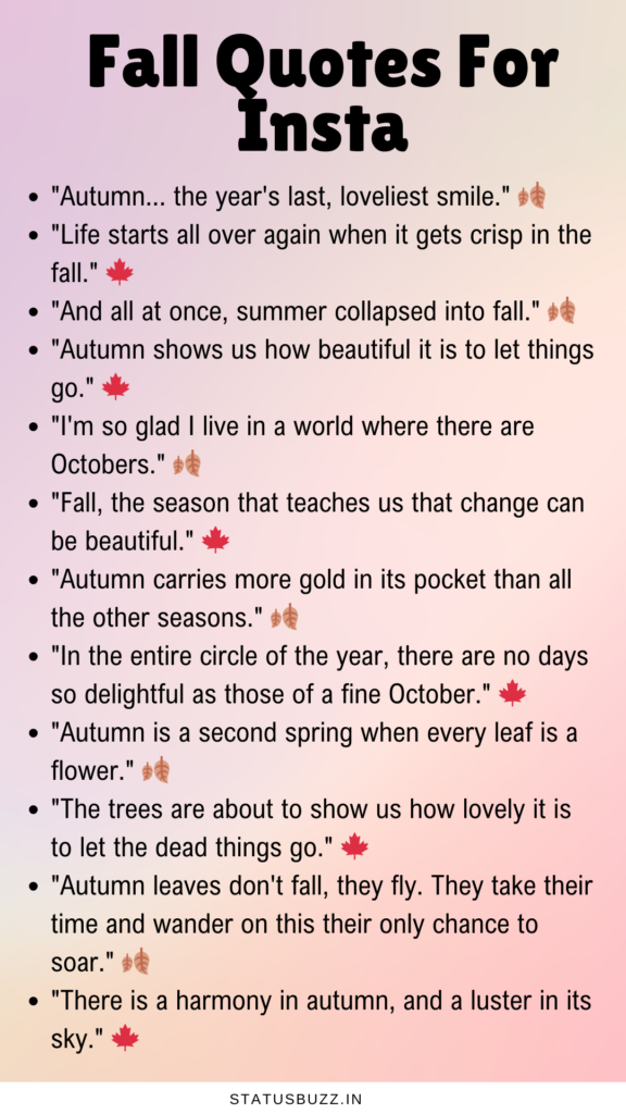 fall quotes for insta