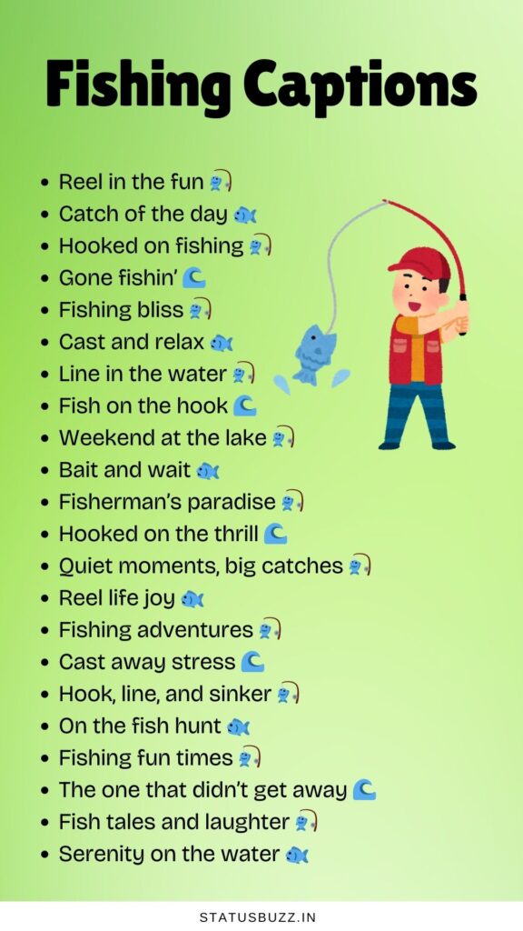 fishing captions