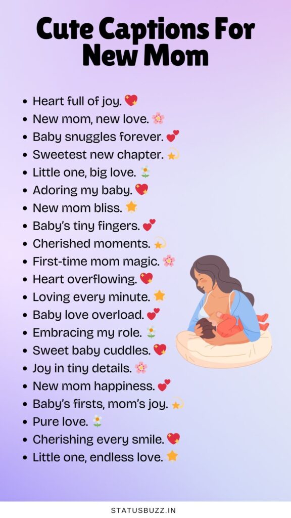 new mom captions