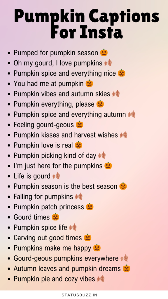 pumpkin captions for insta