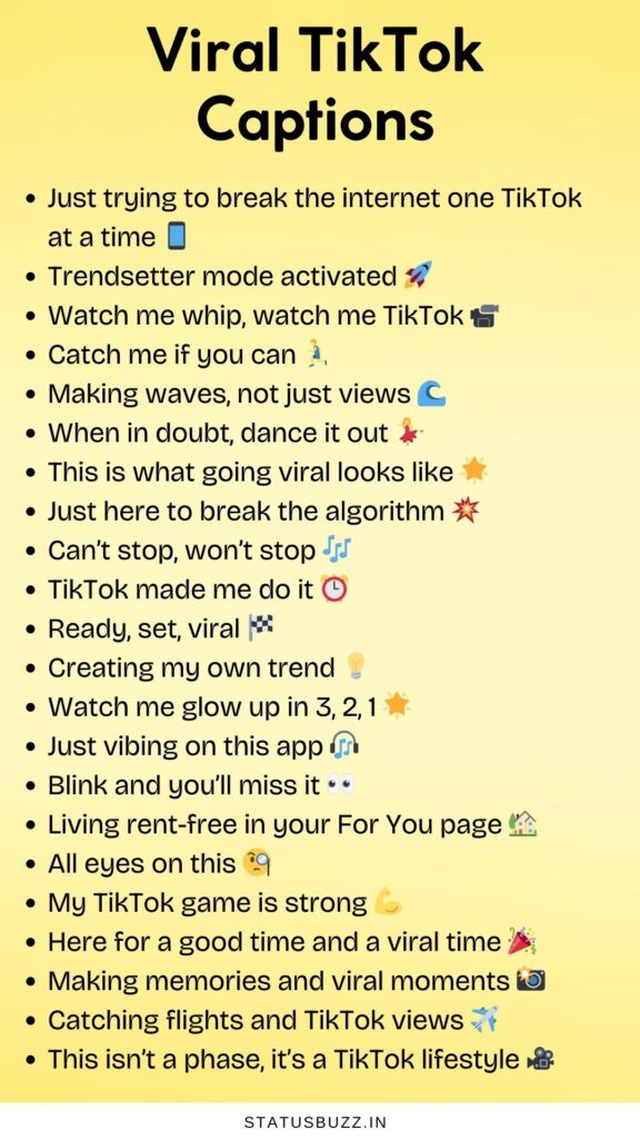 viral tiktok captions