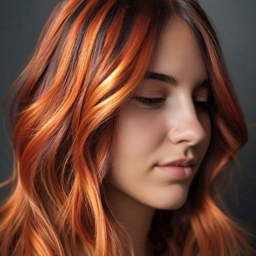 Copper Highlight hair color