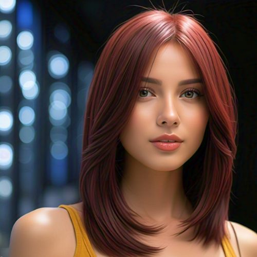 Deep Burgundy hair color