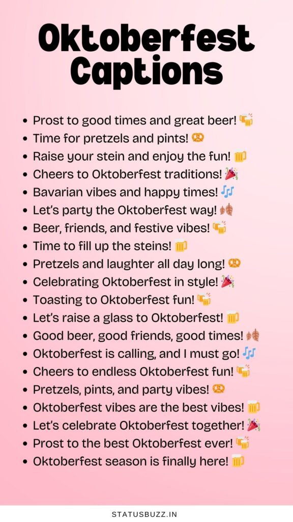 Oktoberfest Captions