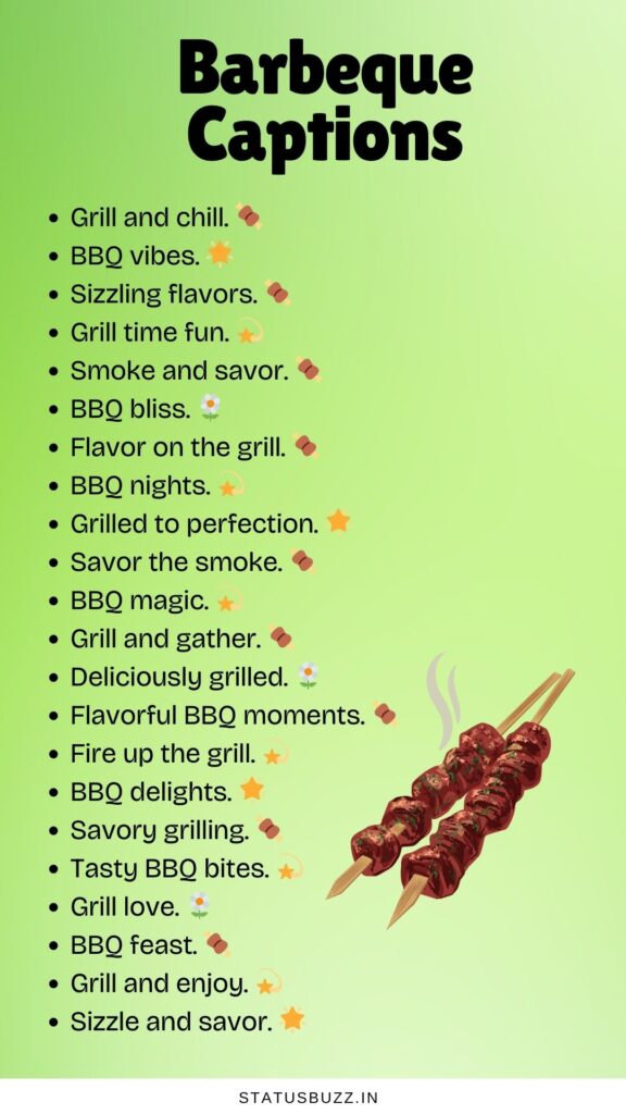 barbeque captions