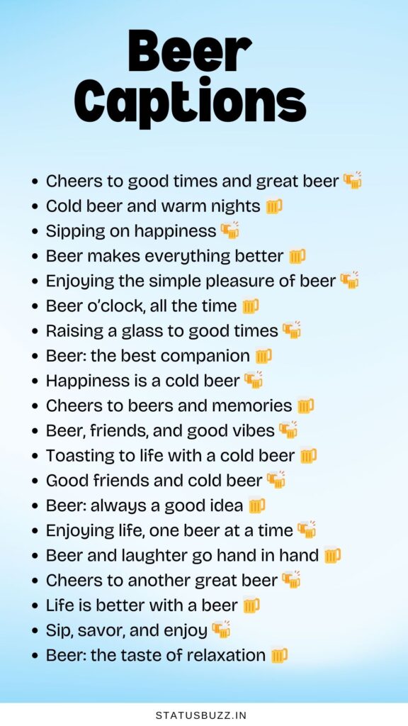 beer captions