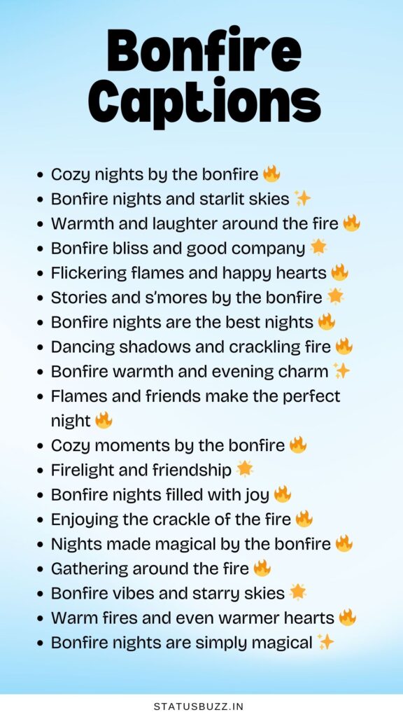 bonfire captions