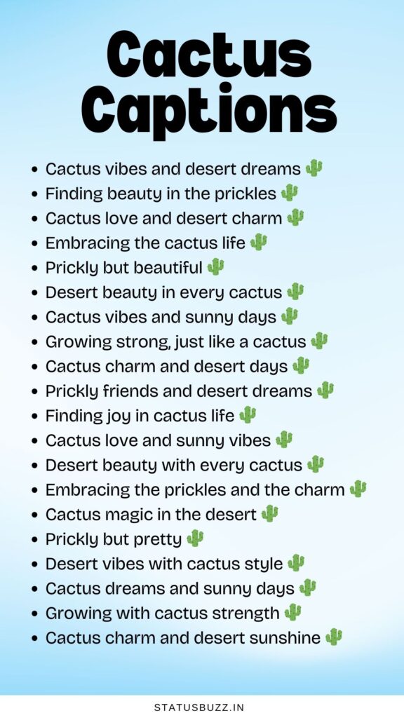 cactus captions