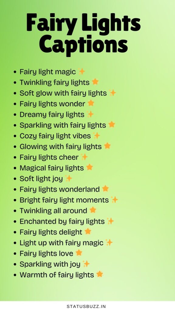 fairy lights captions