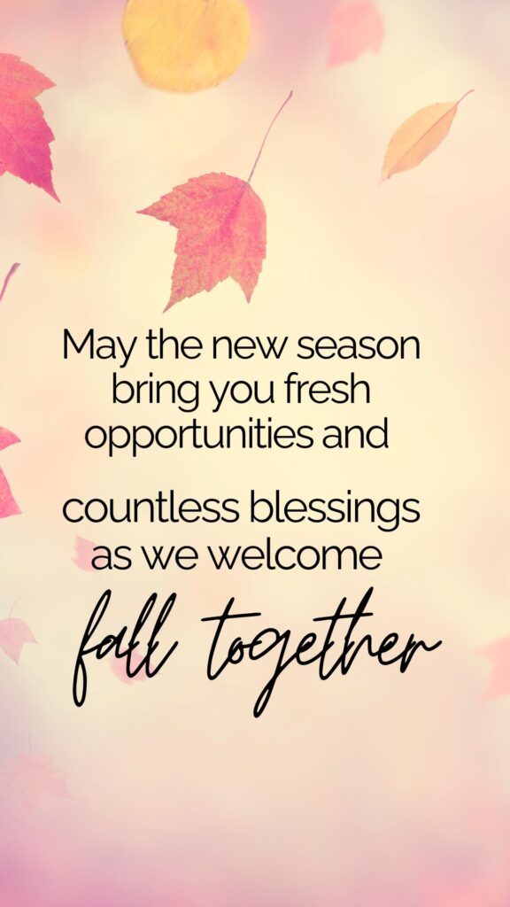 fall blessings