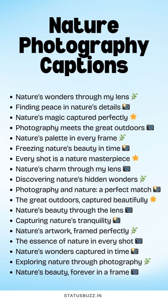 nature photography captions