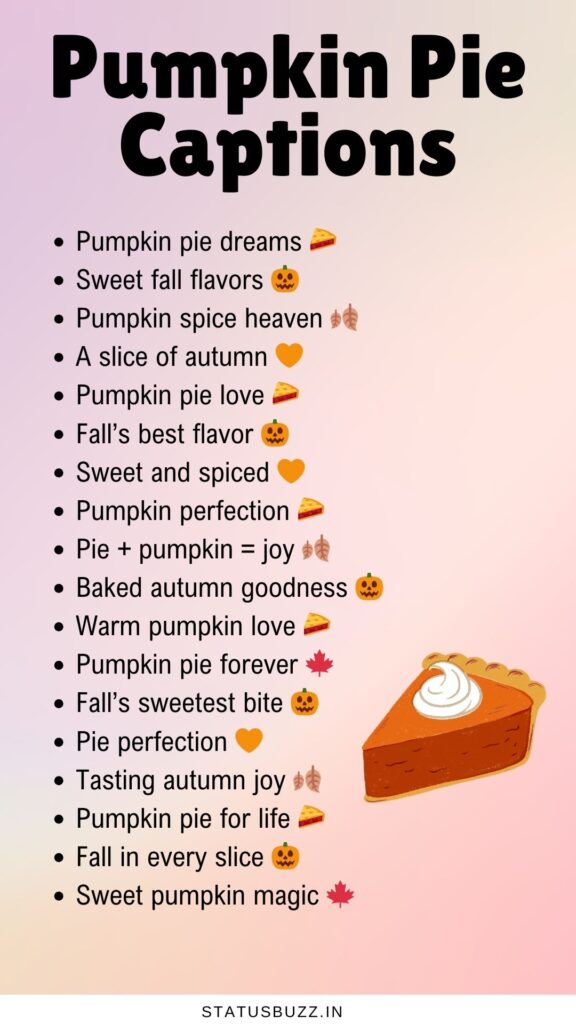 pumpkin pie captions