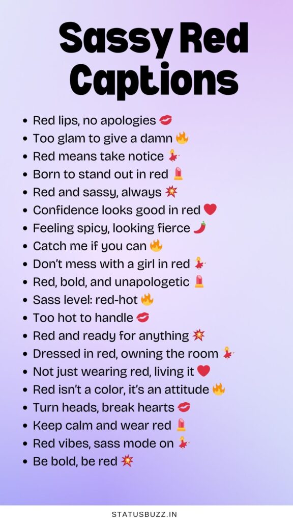 red captions