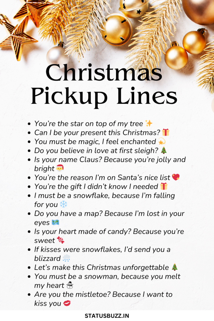 christmas pickup lines