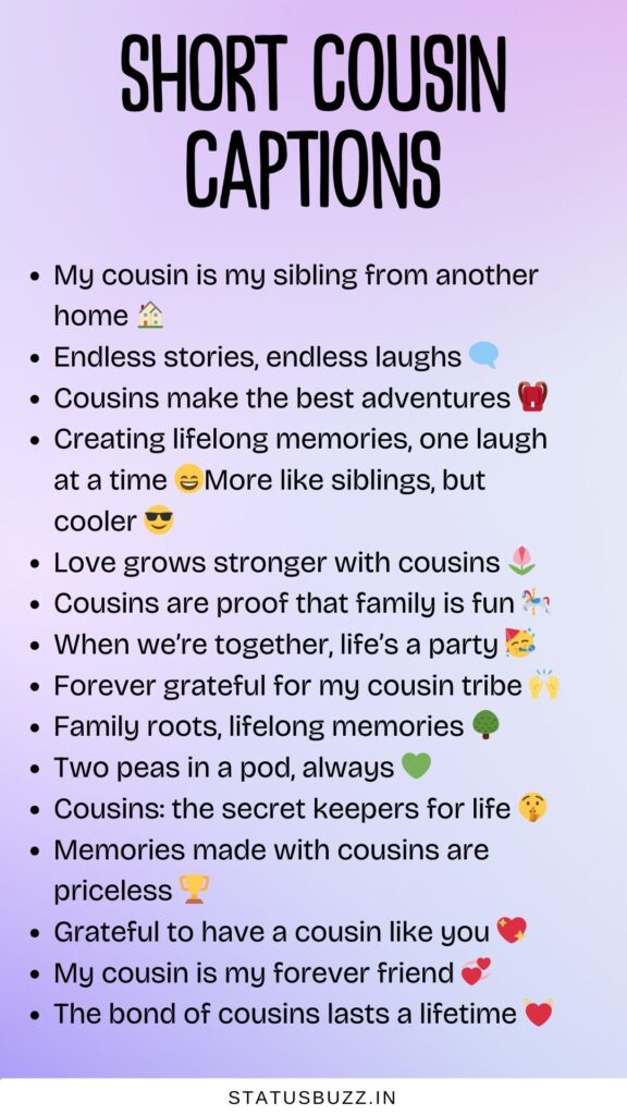 short cousin captions