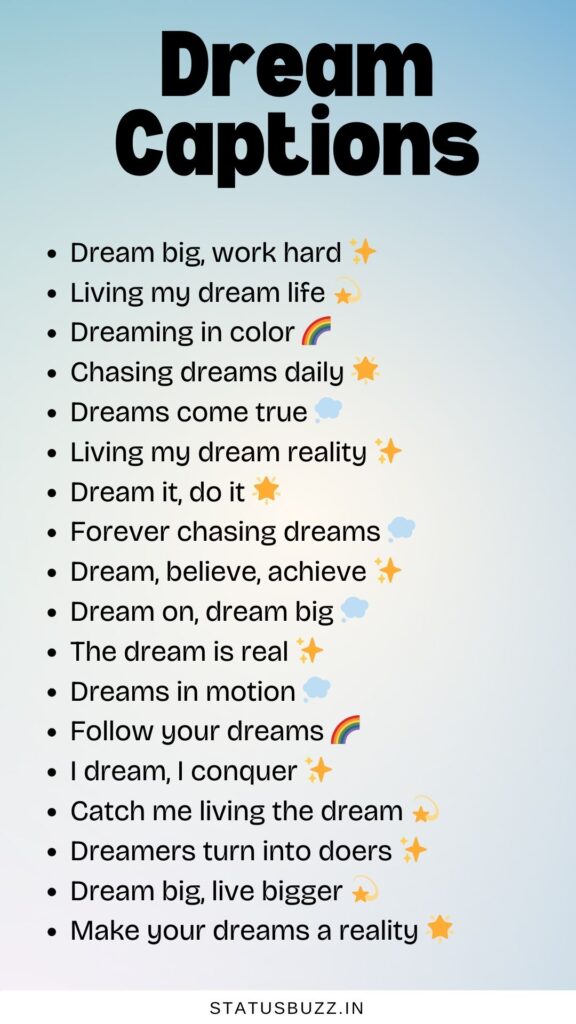 dream captions