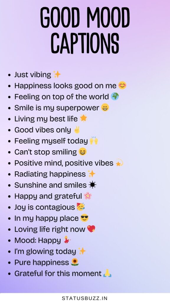good mood captions