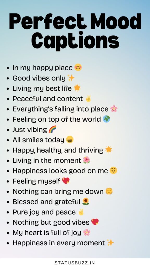 perfect mood captions
