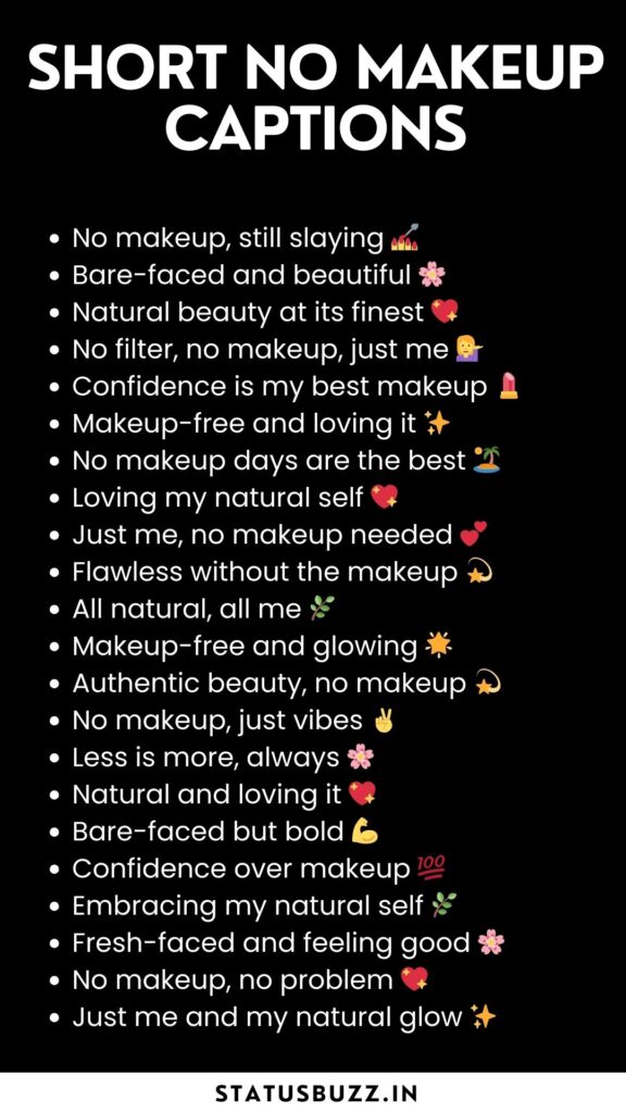 short no makeup captions