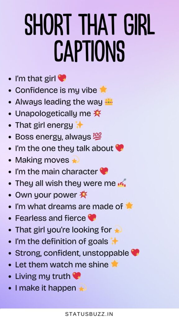 short that girl captions