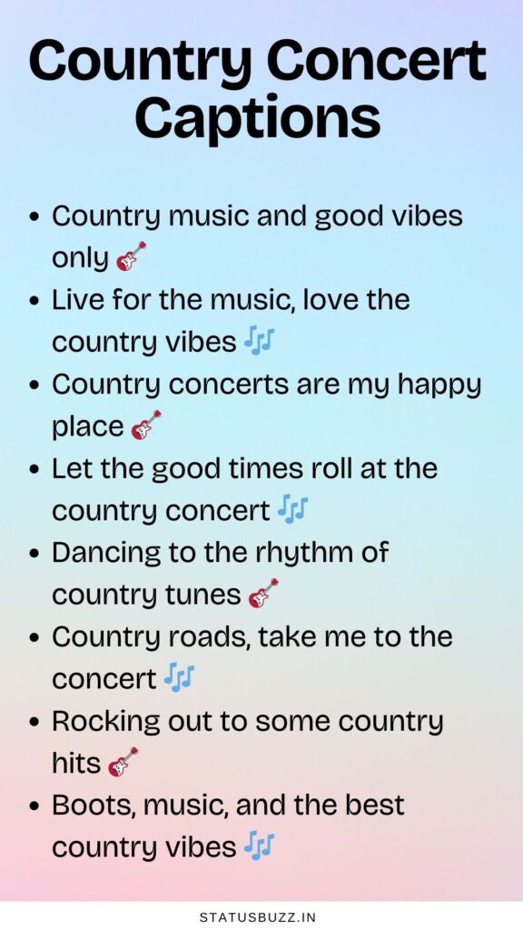 country concert captions