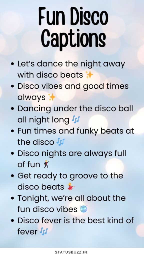 fun disco captions