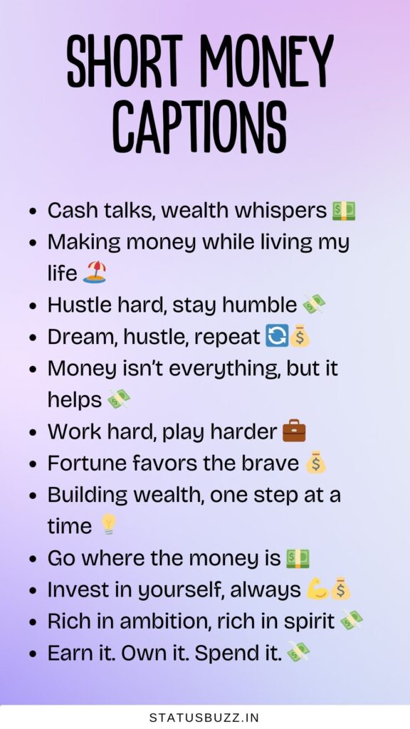 short money captions