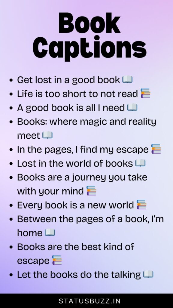 book captions for instagram