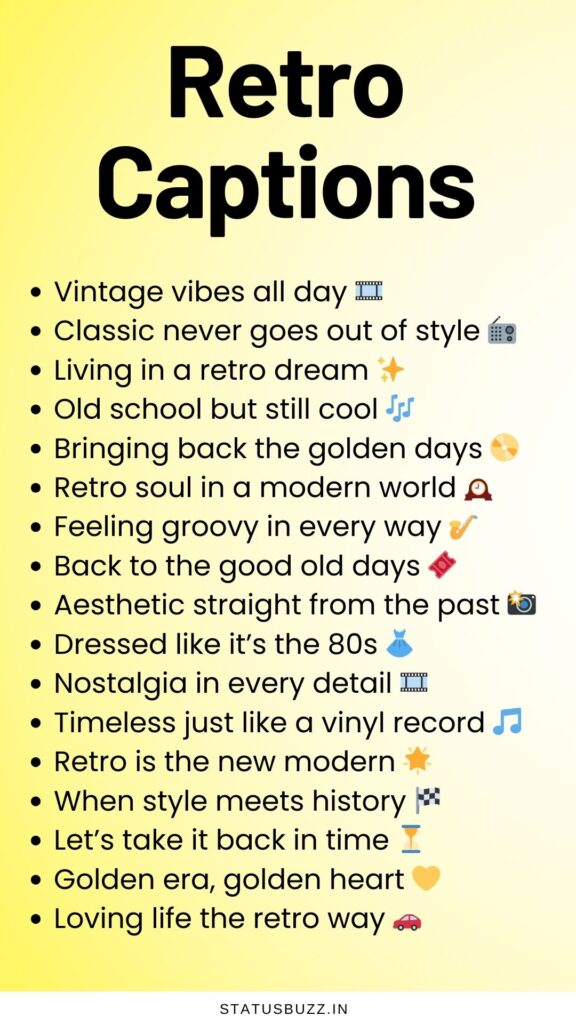 retro captions