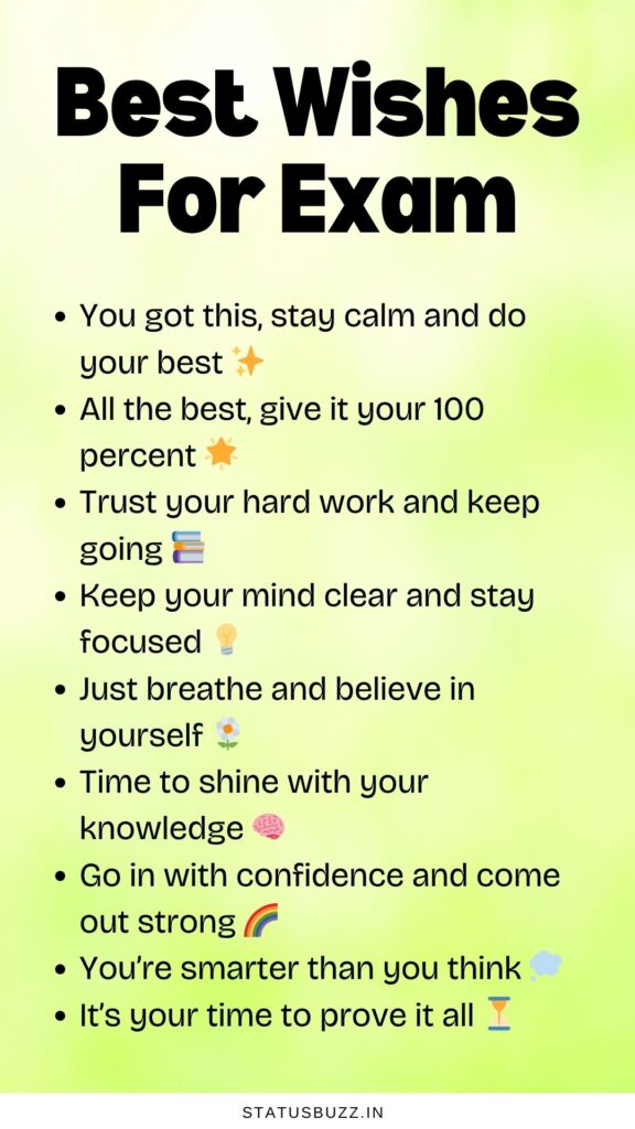 Best Wishes For The Exam