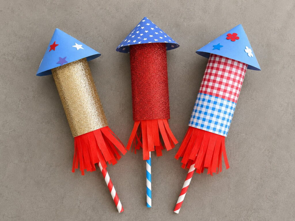 4th of July Rockets Paper Crafts