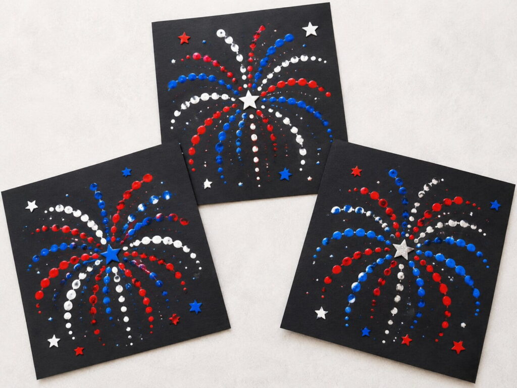 Q-Tip Firework Painting