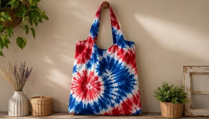 Tie-Dye Star-Spangled Tote Bags