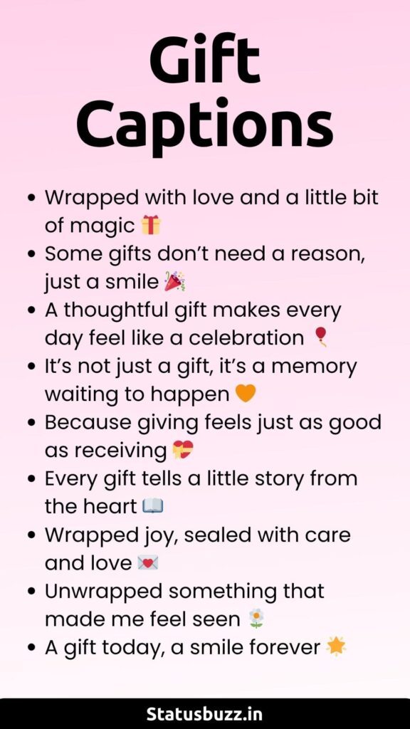 Gift Captions 