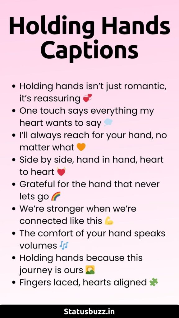 Holding Hands Captions 