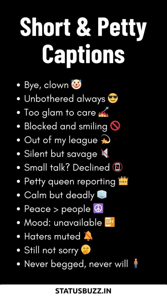 Short & Petty Captions