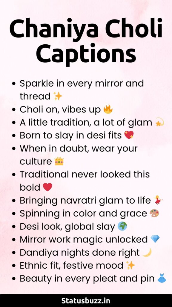 chaniya choli captions
