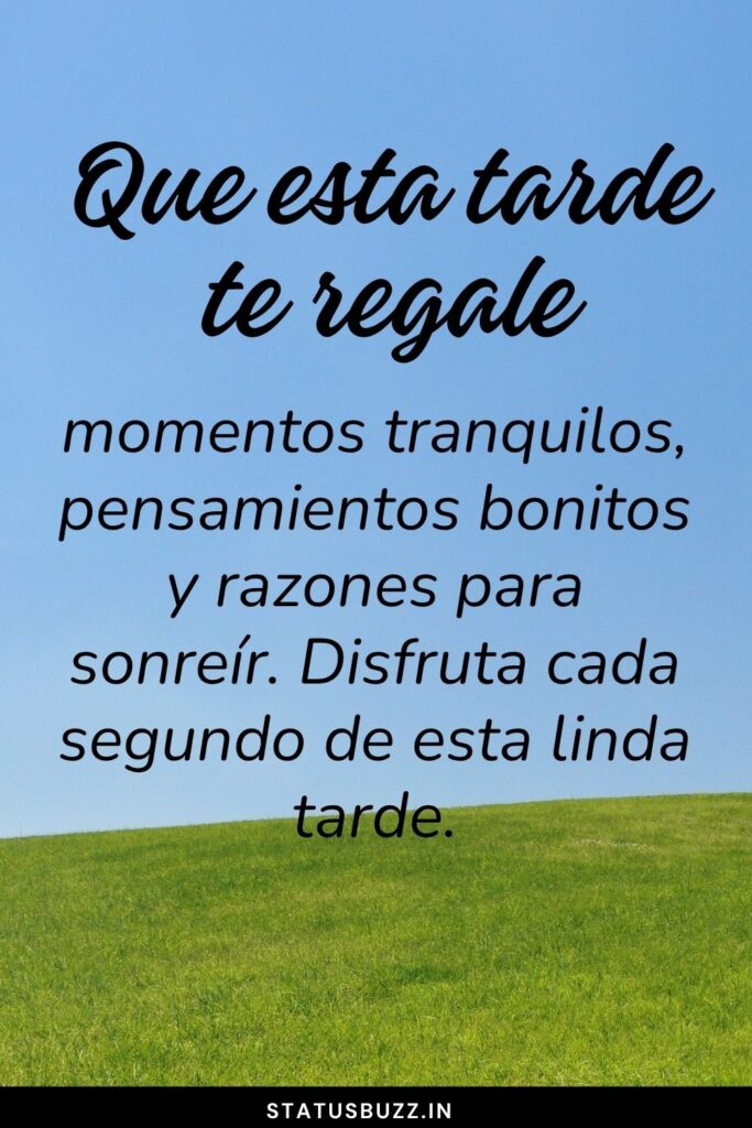 feliz tarde 