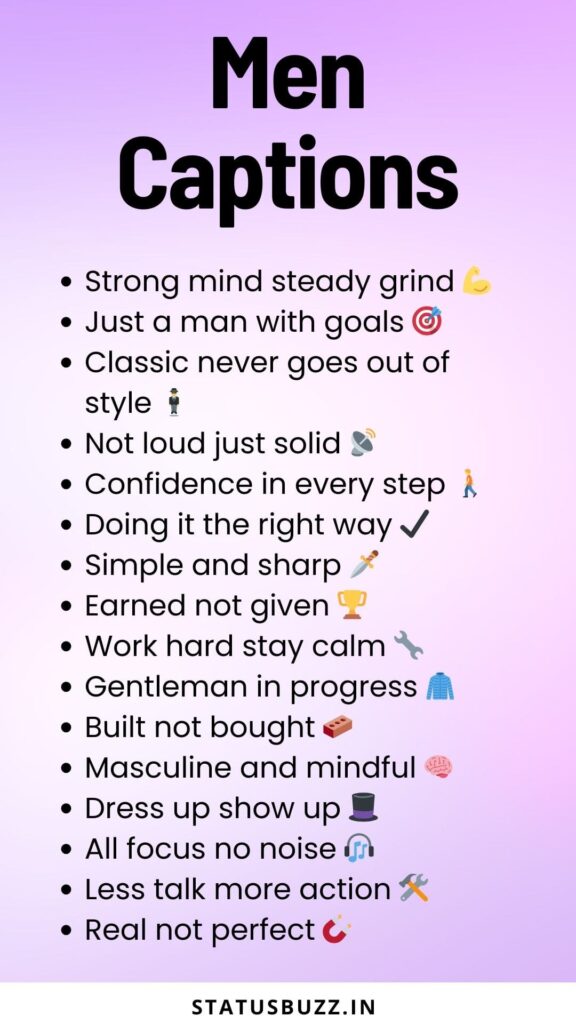 men captions