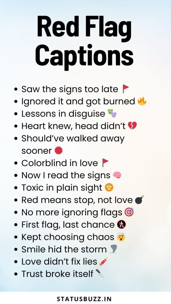red flag captions 